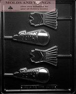 CHEERLEADING LOLLYS Chocolate Candy Mold With Molding Instruction - Set of 3