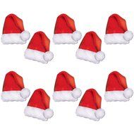 Beistle 10-Pack Mini Santa Hat Cutouts for Party Decorations, 5-Inch