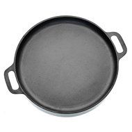 California Home Goods Cast Iron Pizza Pan, 14-inch, Pre-Seasoned Round Oven Griddle N4