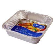Catering - Pack Of 3 - 8&quot;/20cm Square Foil Roasting Trays