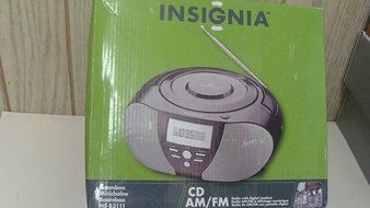Insignia - CD Boombox with AM/FM Tuner - Black NS-B3111 N3