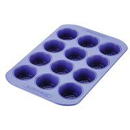 Farberware 46329 12 Cup Purecook Hybrid Ceramic Nonstick Bakeware Muffin and Cupcake Pan, Aqua N2