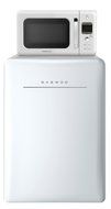 Daewoo Retro Compact Refrigerator 2.8 Cu Ft, Creme White N3