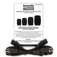 Acoustic Audio AA8UB Powered 1200 Watts 8" Bluetooth Speaker Pair and Stands 2 Way MP3 Players AA8UB-PK2 N2