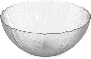 Carlisle 690907 Petal Mist Polycarbonate Bowl, 2.4 qt. Capacity, 9 x 3.5", Clear (Case of 12) N4