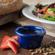 Carlisle S27960 Melamine Fluted Ramekin, 2-Ounce Capacity, 1.43" Height, Cobalt Blue (Case of 48) N4