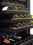 Vinotemp 142-Bottle Dual-Zone Touch Screen Wine Cooler, Left Hinge N3