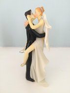 Sexy and Funny Kissing Bride and Groom Couple Wedding Cake Topper N5