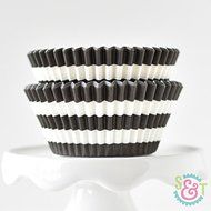 Rugby Stripe Navy BakeBright Greaseproof Cupcake Liners N6