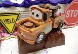 Cars 14 Piece Birthday Cake Topper Set Featuring Tow Mater, Sarge, Lightning McQueen, Fillmore, Luigi, Guido with... N8