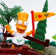 SIMPSONS 14 Piece Birthday CAKE Topper Set Featuring Simpsons Figures and Decorative Themed Accessories - Figures... N2