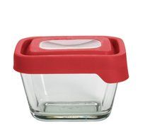 Anchor Hocking TrueSeal Rectangle Food Storage Container 6-Cup, Green Lid N4