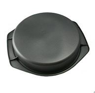 Cake Pan 9&quot; Round Silicone Solutions Non-Stick Bakeware Dark Grey. N5