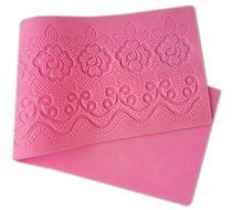 GogoForward Lace Flower Embossed Cake Fondant Stencil Pink Baking Decorating Moulds N6