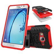 Galaxy On5 Case, MCUK Heavy Duty Rugged Dual Layer - Soft/Hard Shell 2 in 1 Tough Protective Cover Case with Kickstand... N12