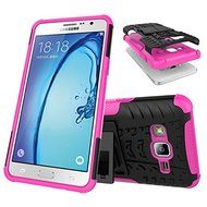 Galaxy On5 Case, MCUK Heavy Duty Rugged Dual Layer - Soft/Hard Shell 2 in 1 Tough Protective Cover Case with Kickstand... N15