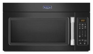1.7 Cu. Ft. 1000 Watts Compact Over-the-Range Microwave Finish: Black