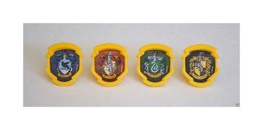 12 Harry Potter Hogwarts Houses Cup Cake Rings Topper Party Goody Favor Supply