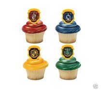 12 Harry Potter Hogwarts Houses Cup Cake Rings Topper Party Goody Favor Supply N2