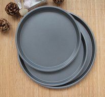 Meleg Otthon Heavy Duty Deep Dish Round Pizza Pan Cast Iron,Commercial Baking Pizza Pan Steel, Pizza Tray Set... N8