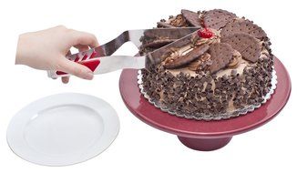 Love Cooking Stainless Steel Slice N Easy Cake Cutter, Red