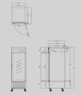 27&quot; 1 Door Upright Stainless Steel Glass Window Reach In Freezer Merchandiser Display Case, MCF8701, 21 Cubic...