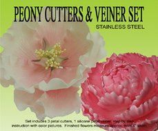 Peony Cutters &amp; Veiner Set by Petalcrafts