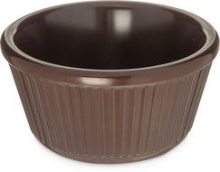 Carlisle S28769 Melamine Fluted Ramekin, 4 oz Capacity, 1.78" Height, Chocolate (Case of 48) N2