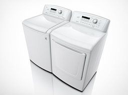 LG H/E Super Capacity H/E Top Load Laundry Pair with Powerful StainCare Technology WT4870CW DLE4870W (ELECTRIC... N6
