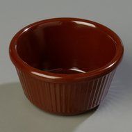 Carlisle S28769 Melamine Fluted Ramekin, 4 oz Capacity, 1.78" Height, Chocolate (Case of 48) N3