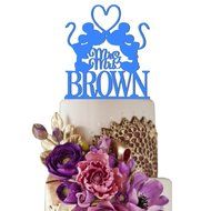 Sugar Yeti Made In USA Personalized Wedding Cake Topper Mrs Minnie Heart Mr Mickey #1 Black N15