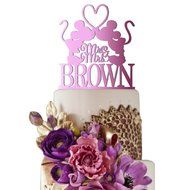 Sugar Yeti Made In USA Personalized Wedding Cake Topper Mrs Minnie Heart Mr Mickey #1 Black N16