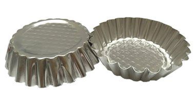 Set of 20, MYStar 3-3/4" Fluted Design Round Shape Non-stick Aluminum Tart Mold, Mini Pie Tin, Tartlet Pan