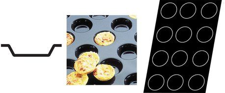 Flexipan 336402 Mini-Quiche Tartlets Nonstick Sheet Mold N2