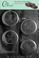 Cybrtrayd S091 Sports Chocolate Candy Mold, Hockey Puck