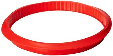 Lekue 11-Inch Quiche Pan with Ceramic Removable Plate, Red N4