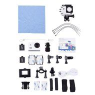 Mira-Tech Waterproof Action Camera 12MP 1080P HD with 2 Batteries and Free Accessories Kit(White) N9