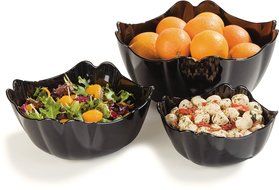 Carlisle 653103 Orchid Polycarbonate Deli Bowl, 1.6 qt. Capacity, 7.56 x 7.56 x 3.61", Black (Case of 12) N5