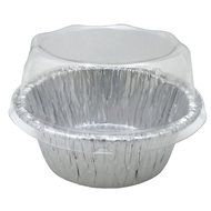Aluminum Foil Mini Baking Cups 2-3/8" For Mini Muffin, Cupcake, Custard Baking Ramekins Cup Very Small with Plastic... N3