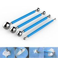 KOOTIPS 4PCS Cake Decorating Supplies Metal Ball Fondant Cake Decorating Sugarcraft Gumpaste Flower Modelling...