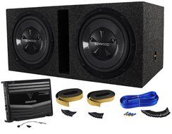 Package: Kenwood P-W1220 Package of: Kenwood KAC-5206 400W Peak/120W RMS 2-Channel Car Amplifier + 2)KFC-W112S... N5