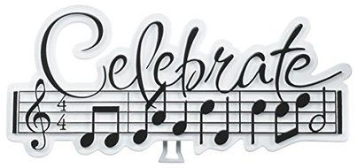 Celebrate Music Plastic Cake Topper Decoration