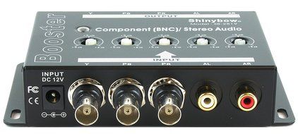 Shinybow Component BNC Video + Stereo Analog Audio Booster Extender Distribution Amplifier SB-2819 by Shinybow