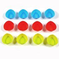 Silicone Baking Cups - DefenderX Non-Stick Cupcake and Muffin Baking Cup ,12 Pcs,Contains NO BPA - Blue,Green,... N4