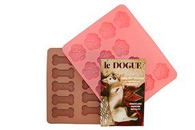 2-Pack Food Grade Silicone Dog Paw and Bone Molds With Recipe Booklet N5