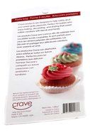 Crave Pastry Bag with Five Different Stainless Steel Nozzles for Precision, Colors Vary, 1-pack N3