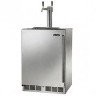 Perlick HP24TO-3-1L2 24" Indoor Beer Dispenser with Dual Faucet Rapidcool Forced Air Refrigeration System Stainless...