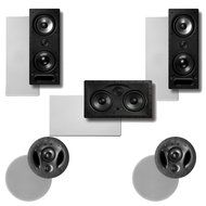 Polk Audio Surround System: Pair of 265-rt, 1 255c-rt In-wall, Pair of 90-rt N2