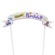 uhoMEY(TM) Happy Birthday Cake Cupcake Bunting Banner Flag Food Topper Shower Party Picks N6
