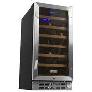 EdgeStar 30 Bottle Built-In Wine Cooler - Stainless Steel/Black N3